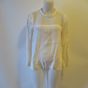 IRO "ASHTY" LONG SLEEVE CREAM BLOUSE SZ 38/ US 6